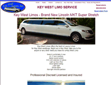 Tablet Screenshot of keywestlimos.com